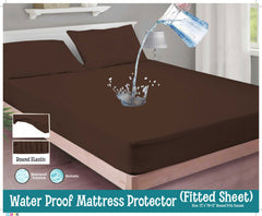 LIGHT BROWN WATERPROOF MATTRESS PROTECTOR/=NS005