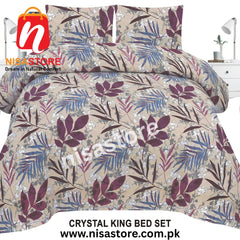 MARIE 3PCS DIAMOND CRYSTAL BED SHEET KING SIZE/=NS16