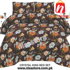 SIENNA 3PCS DIAMOND CRYSTAL BED SHEET KING SIZE/=NS007