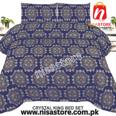 VIOLET 3PCS DIAMOND CRYSTAL BED SHEET KING SIZE/=NS002