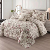 Creamy Blossom 7-PCS KING SIZE COMFERTER SET NS#8760