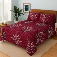 RED ASH Bedsheet Set 3 Pcs NS#1098756 (premium)