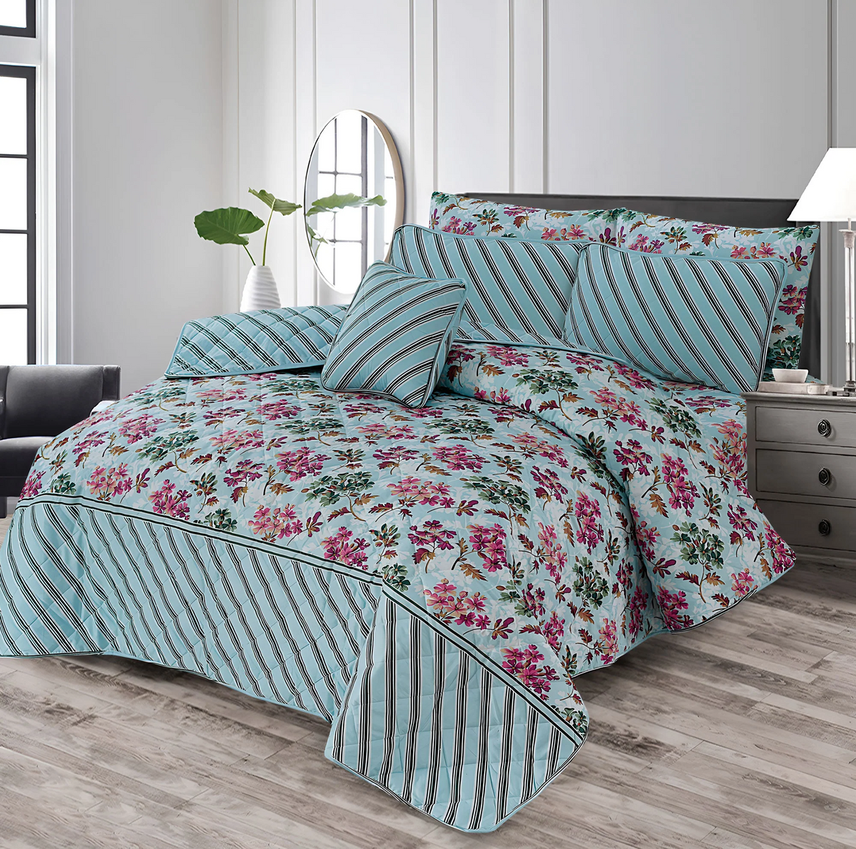 ZINIC BLUNE SUMMER KING COMFORTER SET – 7 PCS #NS=051