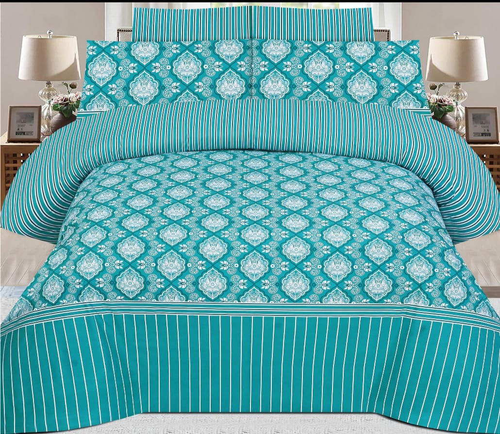 AQUA CYAN SUMMER KING COMFORTER SET – 7 PCS#NS#-038
