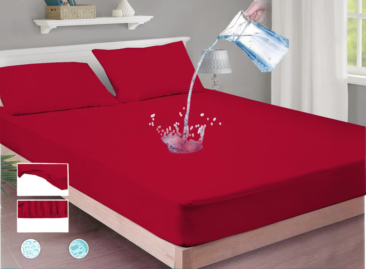 RED WATERPROOF MATTRESS PROTECTOR/=NS003
