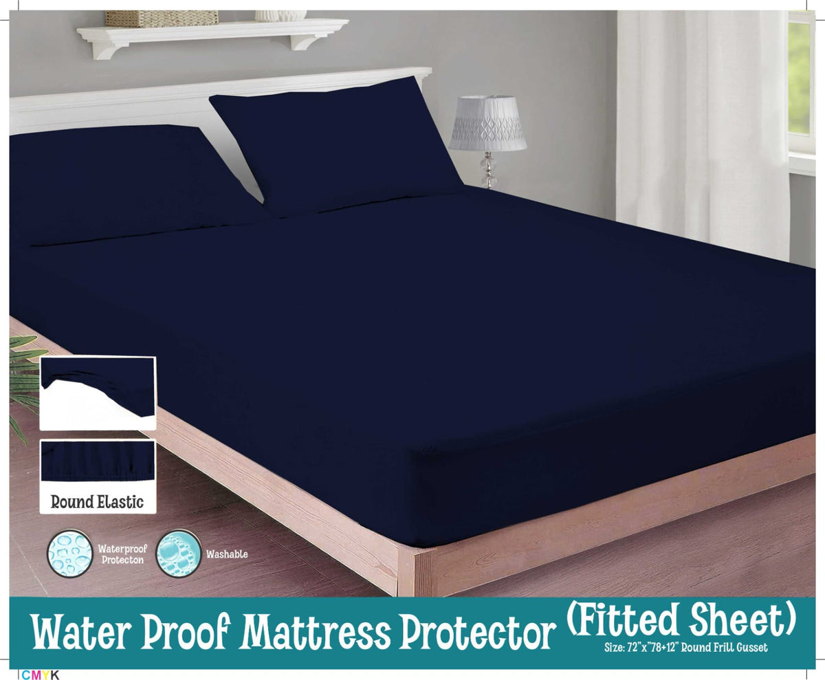 BLUE WATERPROOF MATTRESS PROTECTOR/=NS008