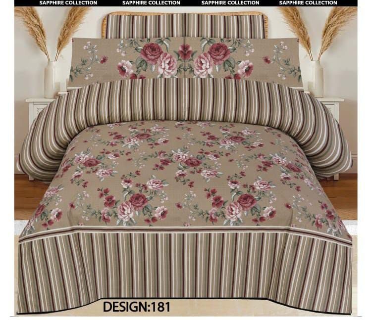 100% Pure Cotton King Size Bedsheet NB#12