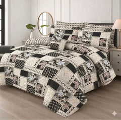 VINTAGE PATCHWORK  SUMMER KING COMFORTER SET – 7 PCS #NS59