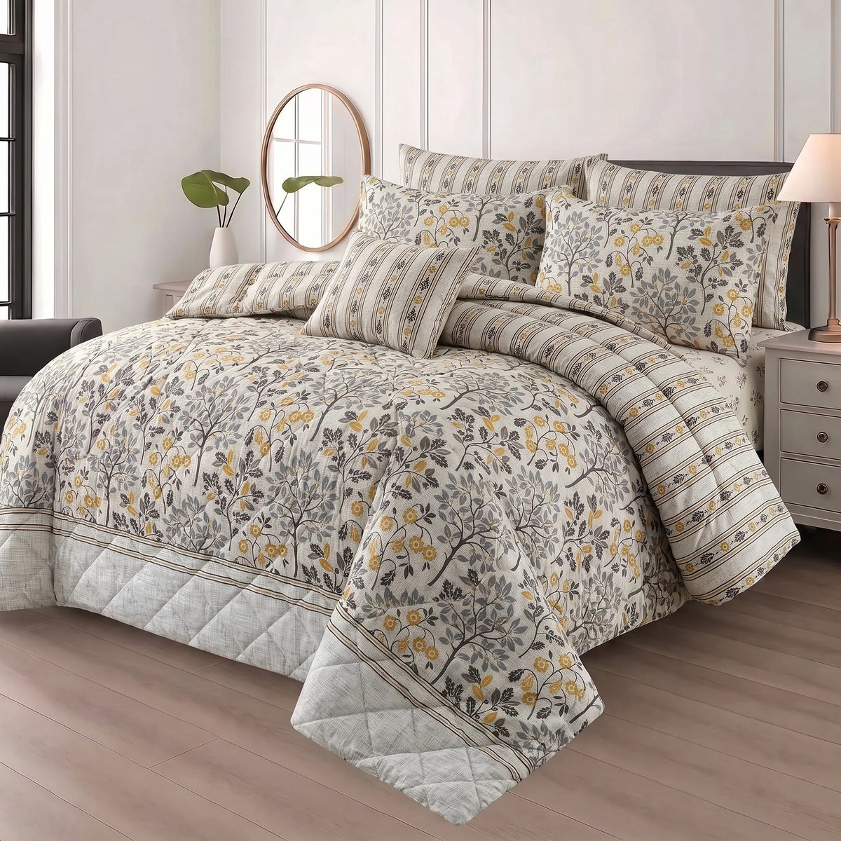 Meadow Blossom  7-PECS KING SIZE COMFORTER SET NS#1198