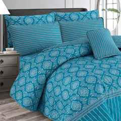 AQUA CYAN SUMMER KING COMFORTER SET – 7 PCS#NS#-038