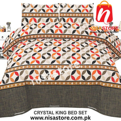 SOUFLE 3PCS DIAMOND CRYSTAL BED SHEET KING SIZE/=NS11