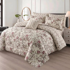 Creamy Blossom 7-PCS KING SIZE COMFERTER SET NS#8760