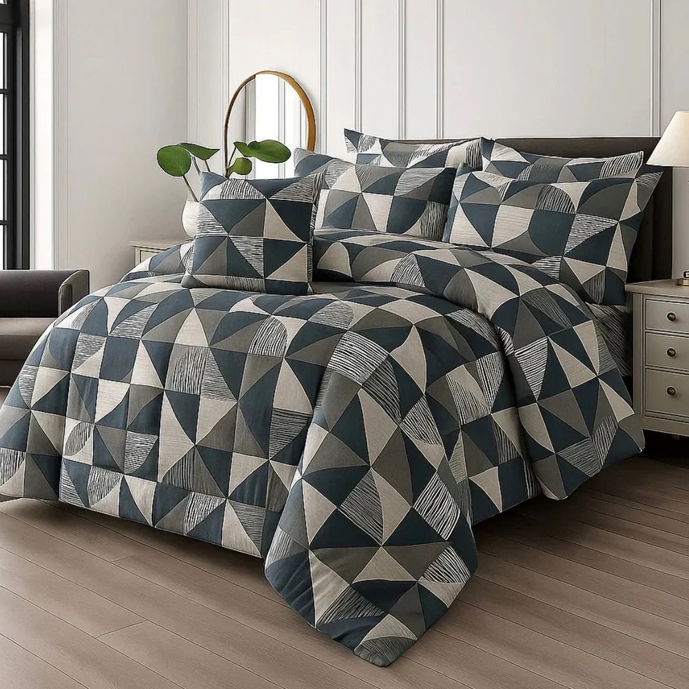 Shadow Blocks 7-PCS KING SIZE COMFERTER SET NS#00098